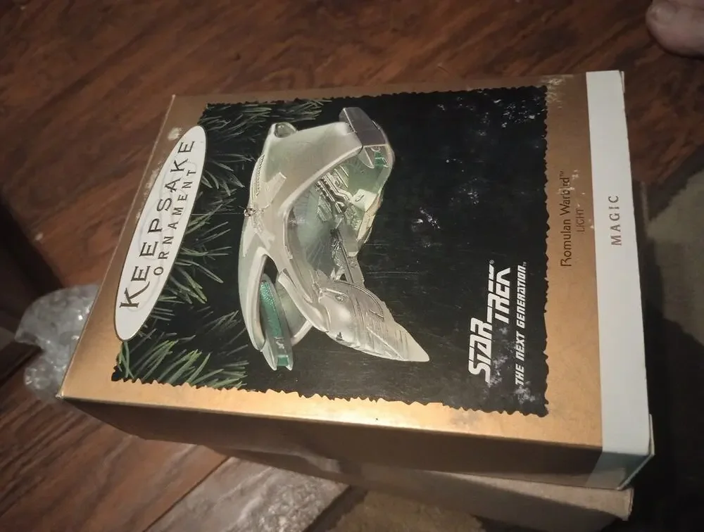 Hallmark Keepsake Ornament Star Trek Romulan Warbird Magic Light Up 1995 -